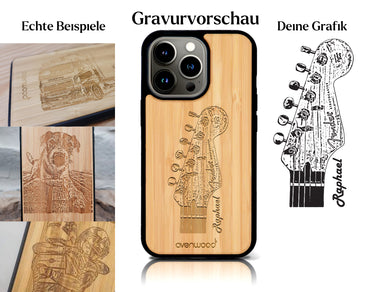 INDIVIDUELL iPhone 15 Pro Bambus-Kunststoff